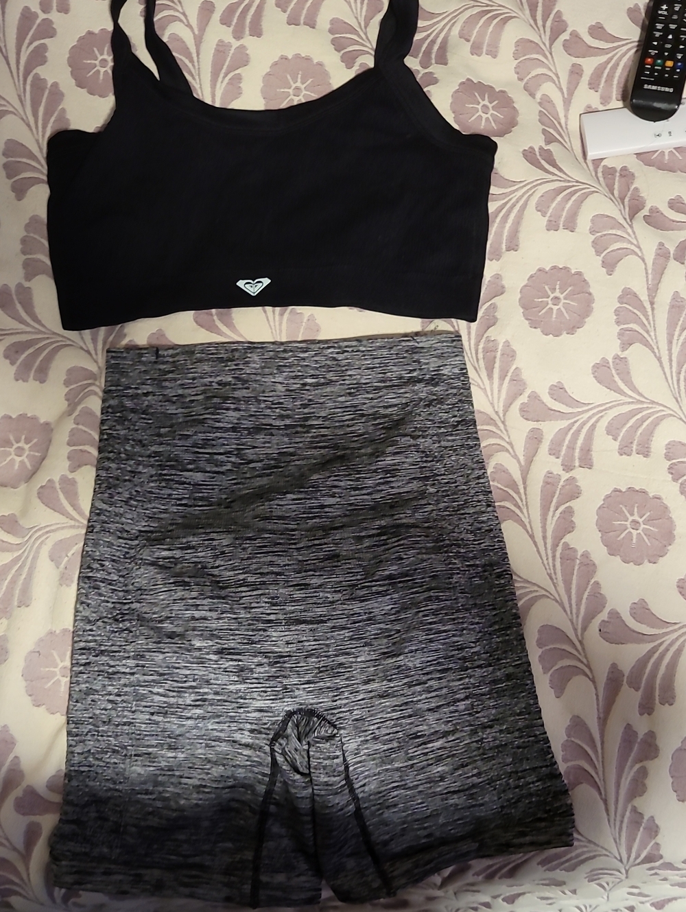 Roxy Black Sports Skirt with Heathered Gray Built-In Shorts